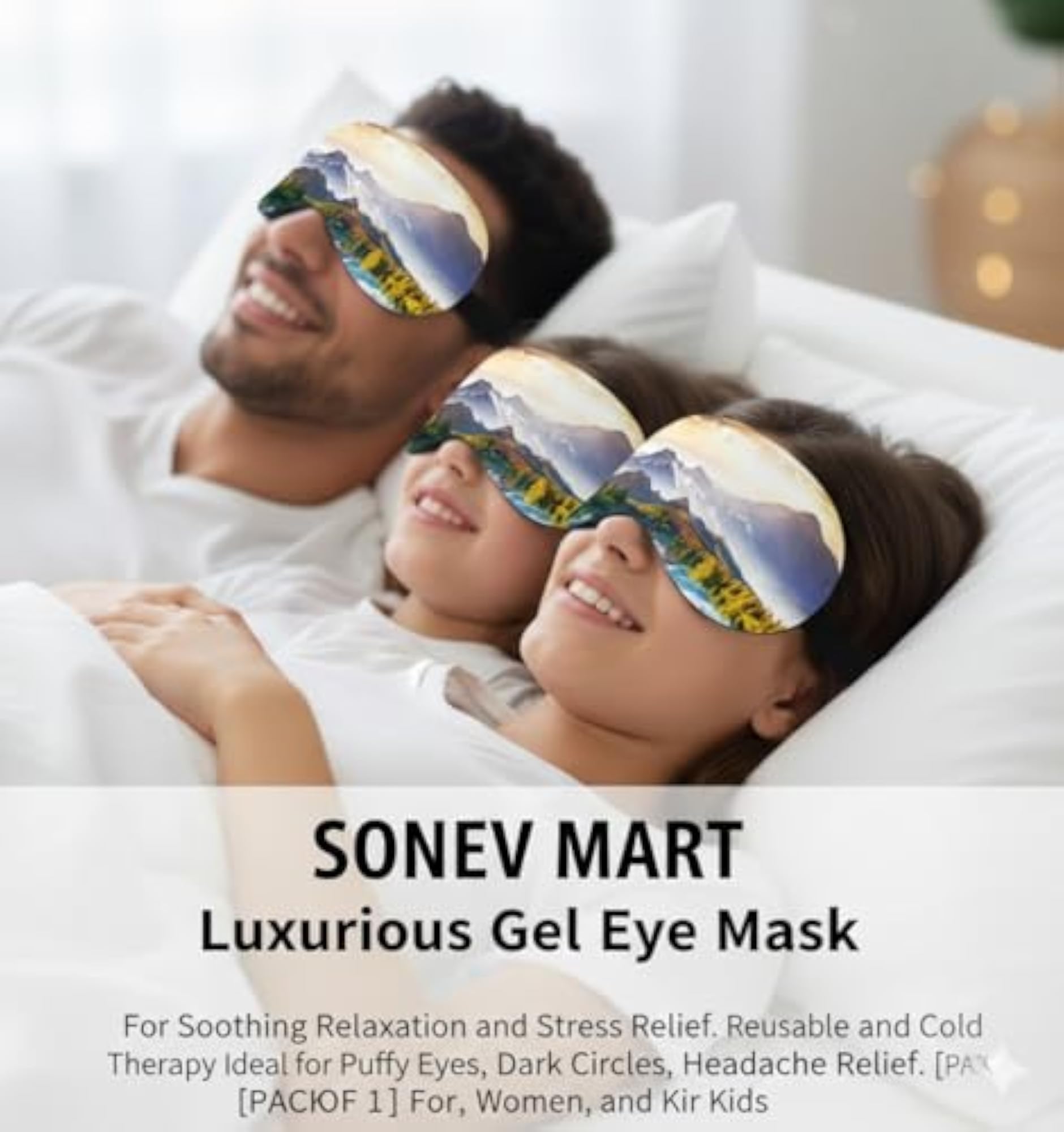 Cooling Gel Eye Mask, Hot & Cold Therapy for Relaxation